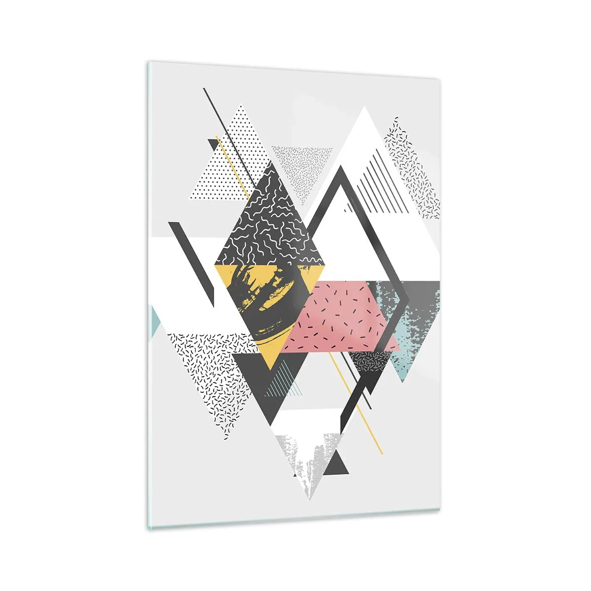 Obraz na skle - Variácie na trojuholník a kosoštvorec - 50x70 cm