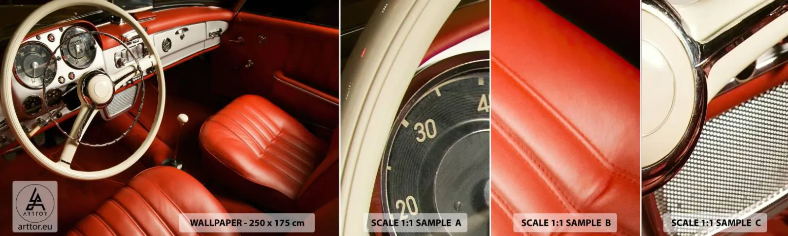 Vzorka Fototapeta Standard Eco - Luxus v štýle vintage - Auto, klasické, Automobilový priemysel - 100x30 cm