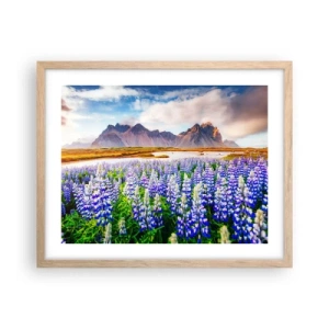 Plagát v ráme zo svetlého duba - Sila a prísnosť vedľa miernosti - 50x40 cm