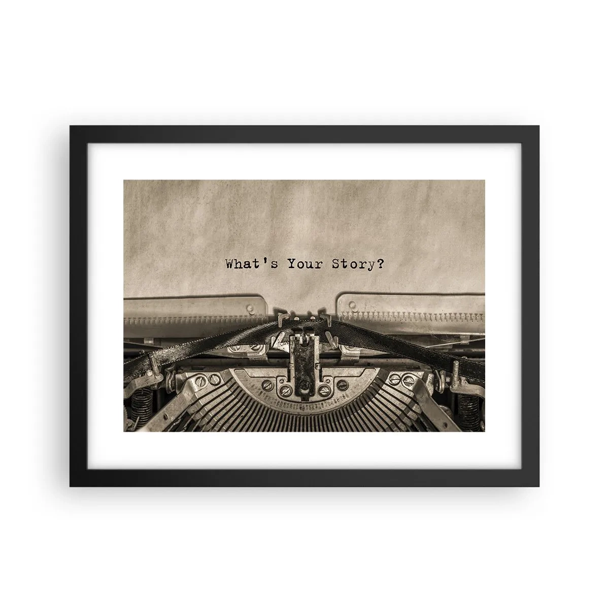 Plagát v čiernom ráme - Povedz mi - 40x30 cm