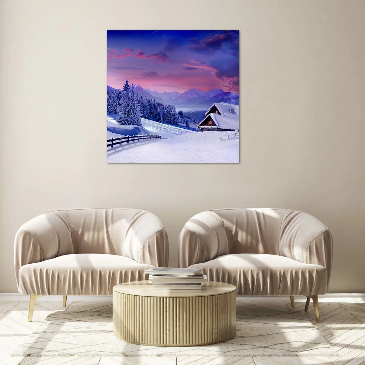 Obraz na skle - Tichá noc - 40x40 cm