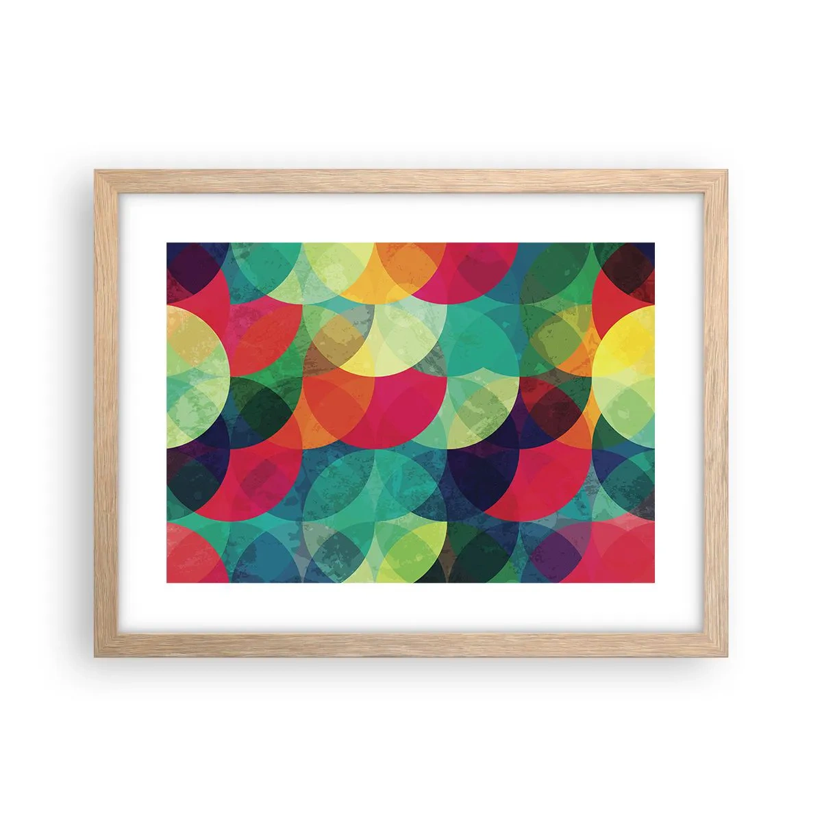 Plagát v ráme zo svetlého duba - Vstúpiť do dúhy - 40x30 cm