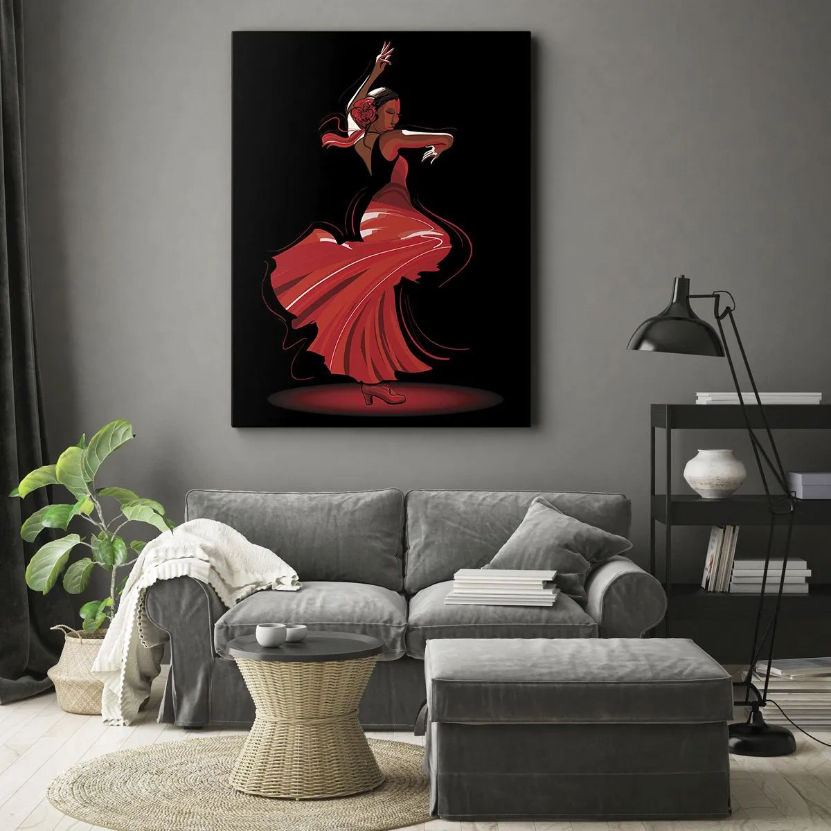 Obraz na plátne - Horúca duša flamenco - 55x100 cm