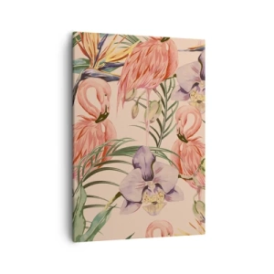 Obraz na plátne - Ružový balet v kvetoch - 50x70 cm