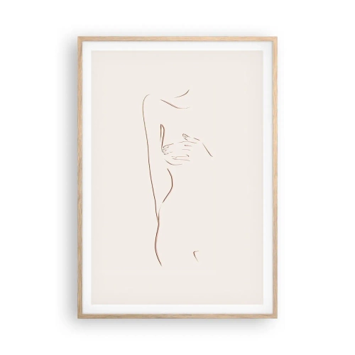 Plagát v ráme zo svetlého duba - Tvar túžby - 70x100 cm