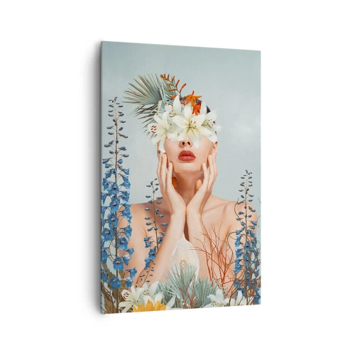 Obraz na plátne - Žena – kvetina - 80x120 cm