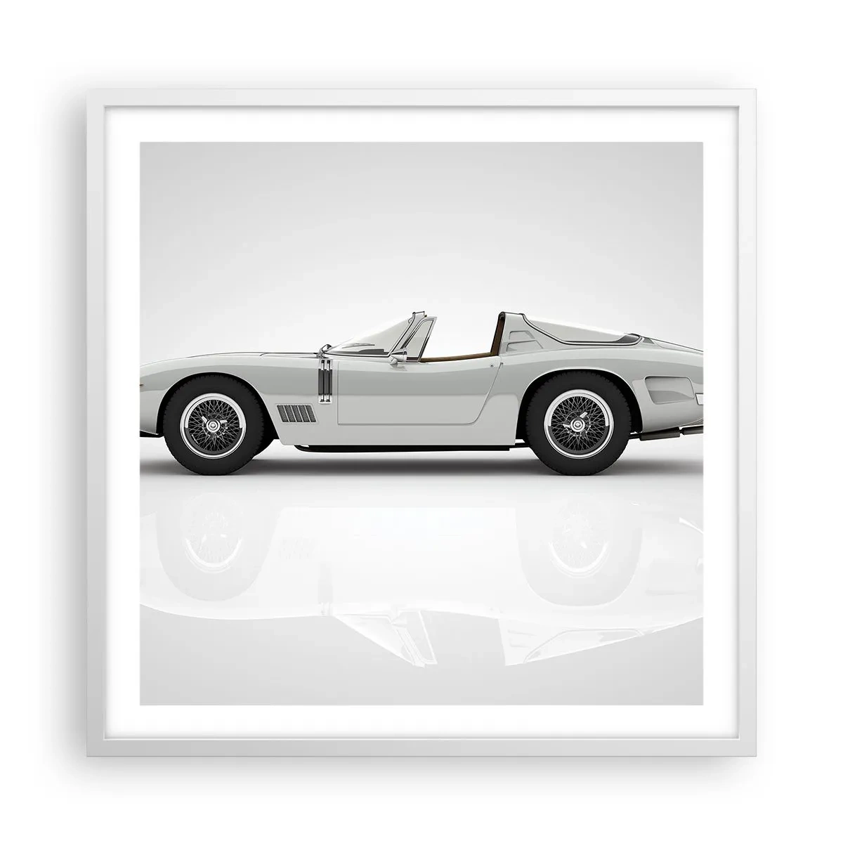 Plagát v bielom ráme - Prísľub zábavy - 60x60 cm