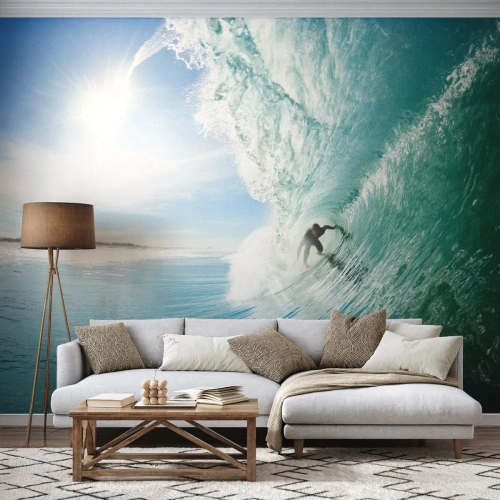 Fototapeta Premium Sand - Vždy na povrchu - Krajina, oceán, Surfer - 100x70 cm