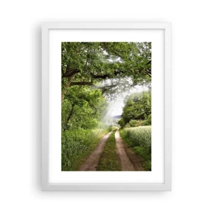 Plagát v bielom ráme - Et in Arcadia ego - 30x40 cm