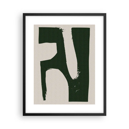 Plagát v čiernom ráme - Zálivy v bielom - 40x50 cm