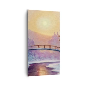 Obraz na plátne - Štyri ročné obdobia - zima - 65x120 cm