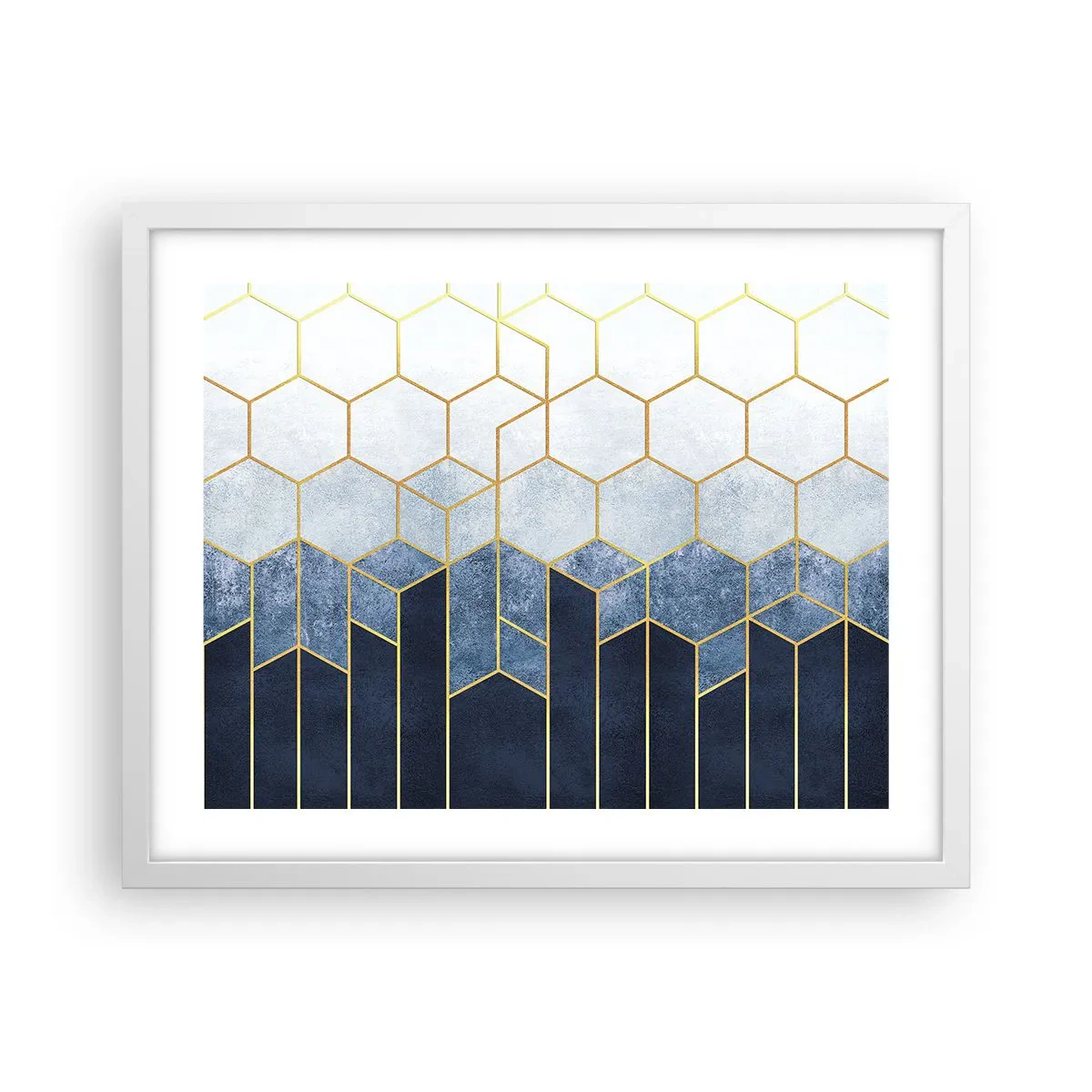 Plagát v bielom ráme - Kompozícia v synkopickom rytme - 50x40 cm