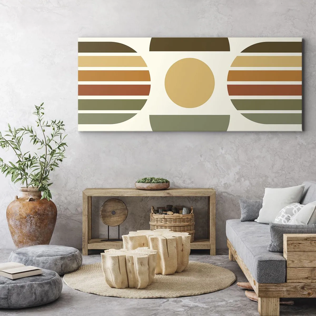 Obraz na plátne - Vo farbách zeme - 100x40 cm