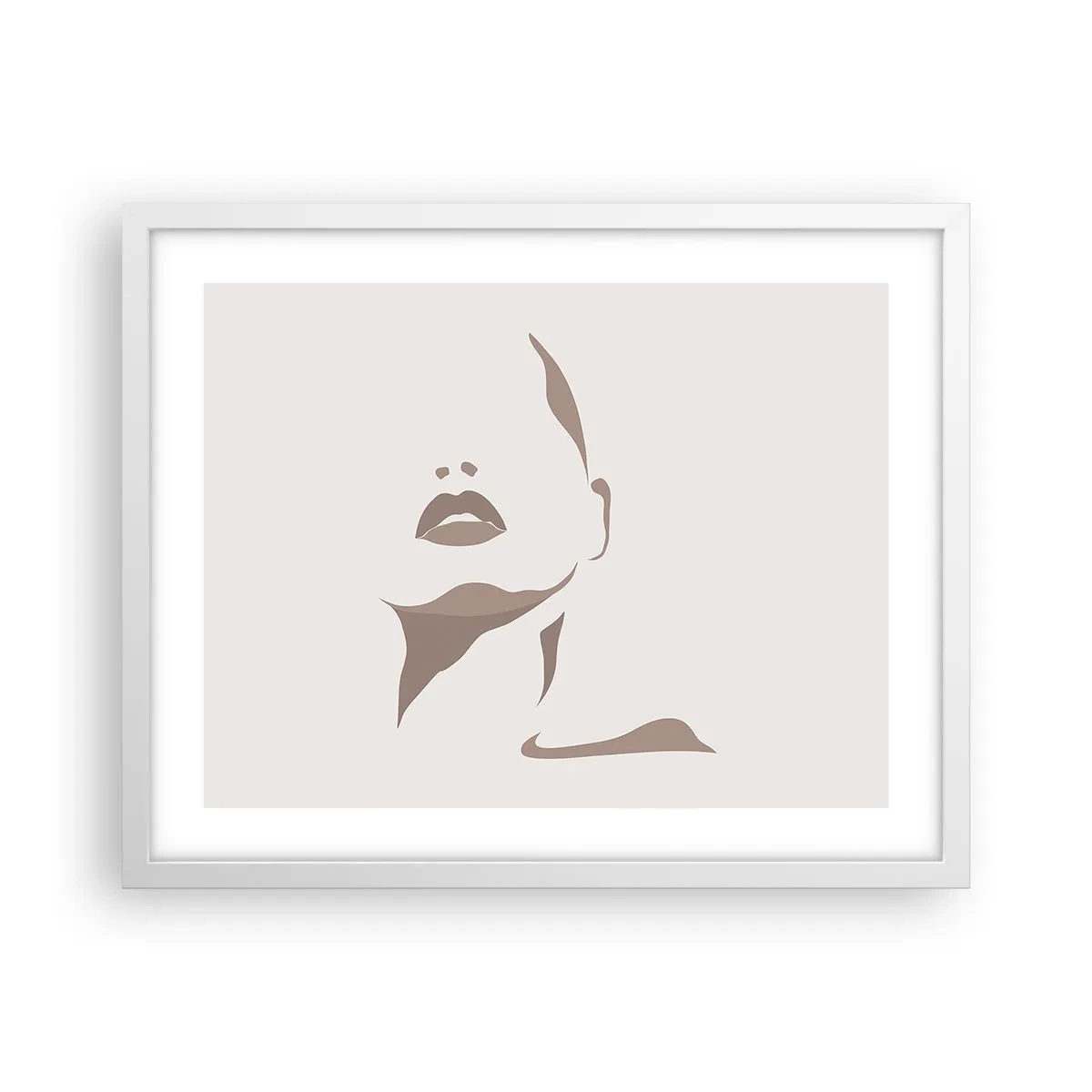 Plagát v bielom ráme - Stvorená zo svetla a tieňa - 50x40 cm