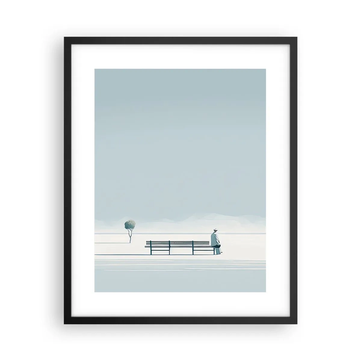 Plagát v čiernom ráme - Áno, čakám. - 40x50 cm