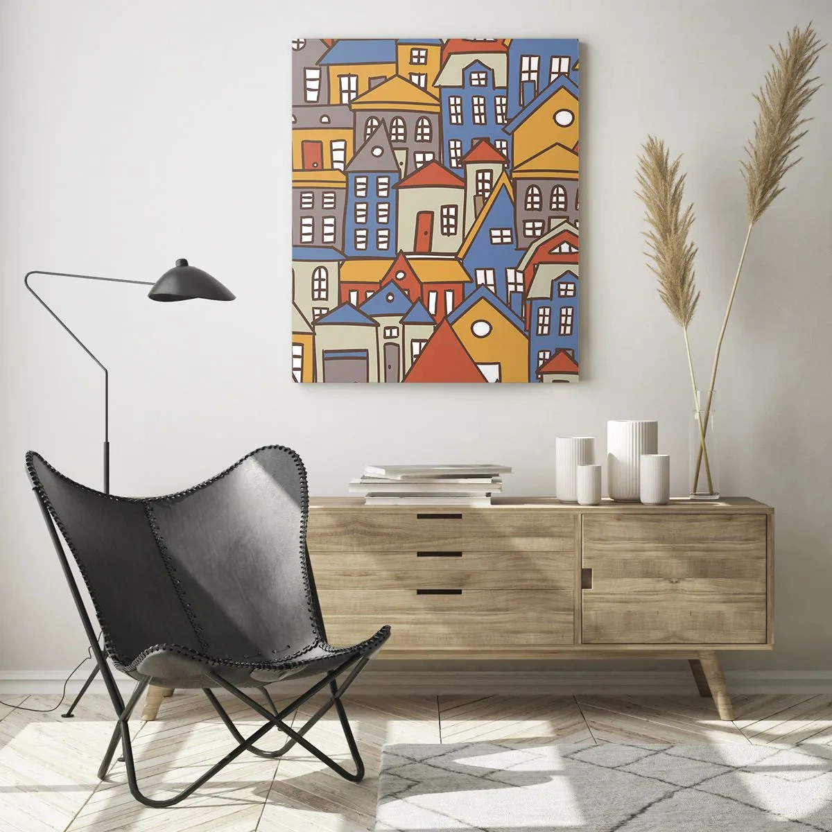Obraz na skle - Za domom dom - 50x70 cm