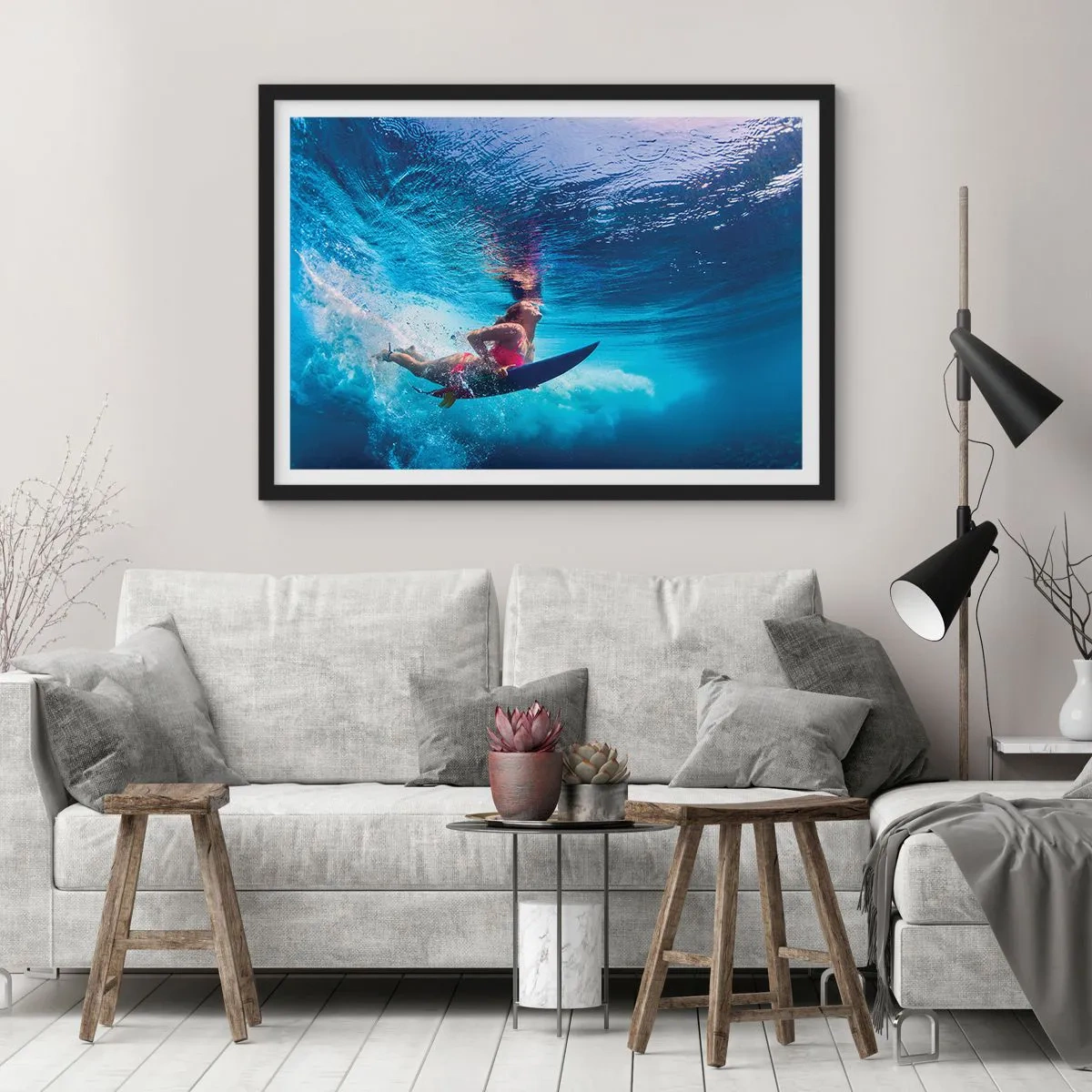 Plagát v čiernom ráme - Hĺbka radosti - 70x50 cm