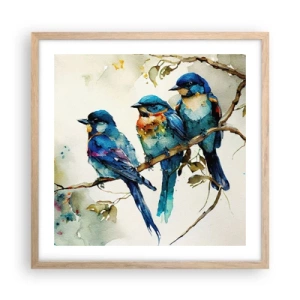 Plagát v ráme zo svetlého duba - Urazil sa? - 50x50 cm