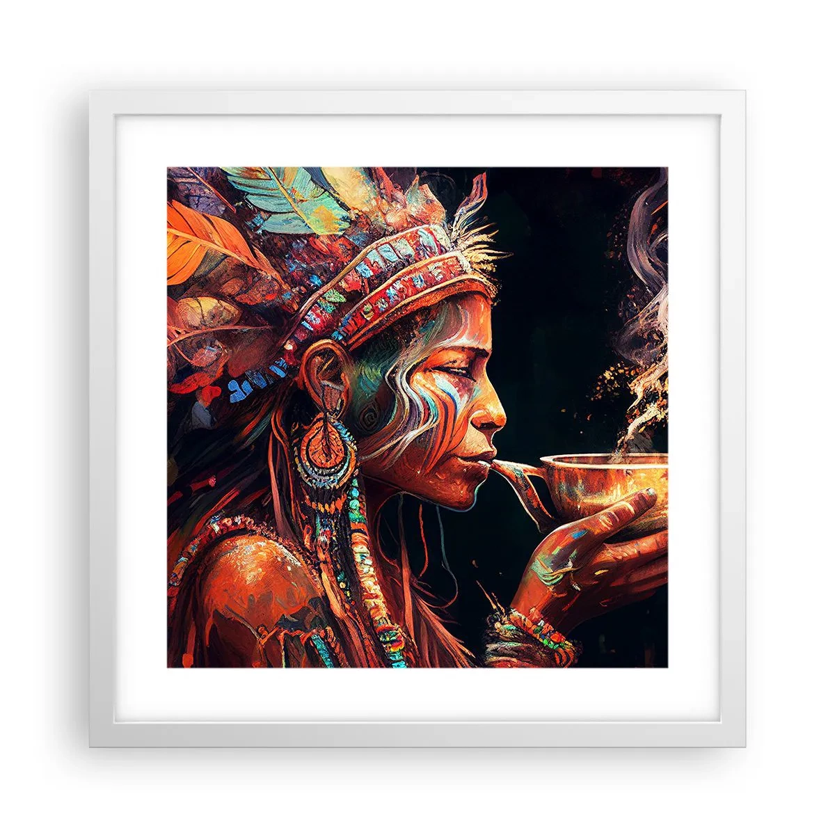 Plagát v bielom ráme - Magický rituál - 40x40 cm