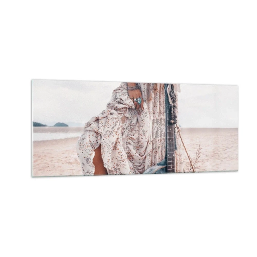 Obraz na skle - Kvetinové deti na ceste - 100x40 cm