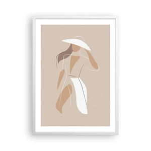 Plagát v bielom ráme - Móda je zábava - 50x70 cm