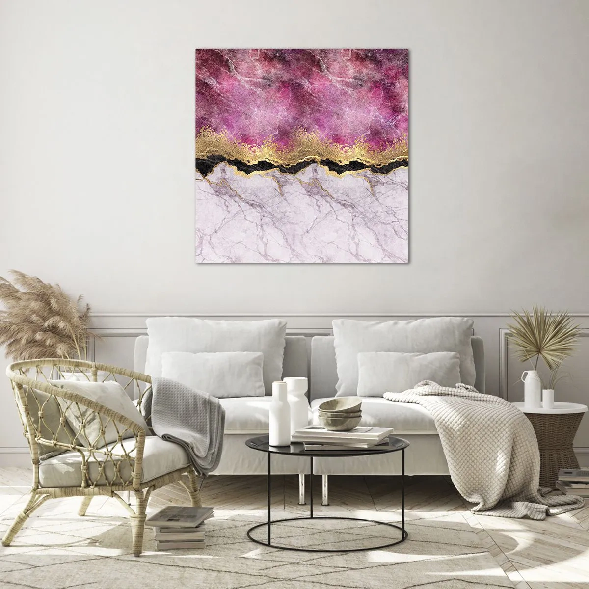 Obraz na skle - Na hranici - 70x70 cm