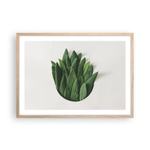 Plagát v ráme zo svetlého duba - Neukojiteľná zvedavosť - 70x50 cm