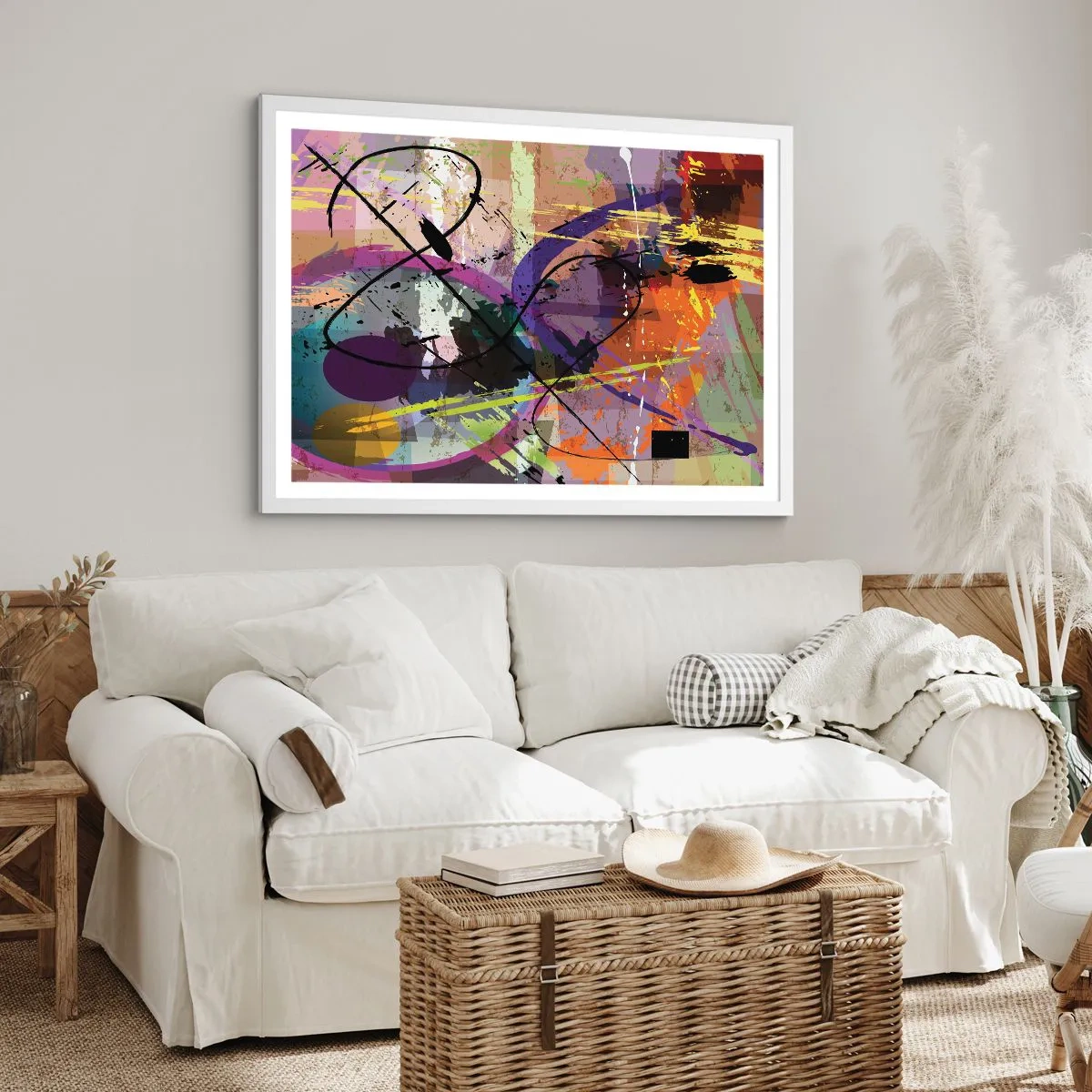 Plagát v bielom ráme - Možno priamo alebo okolo - 100x70 cm