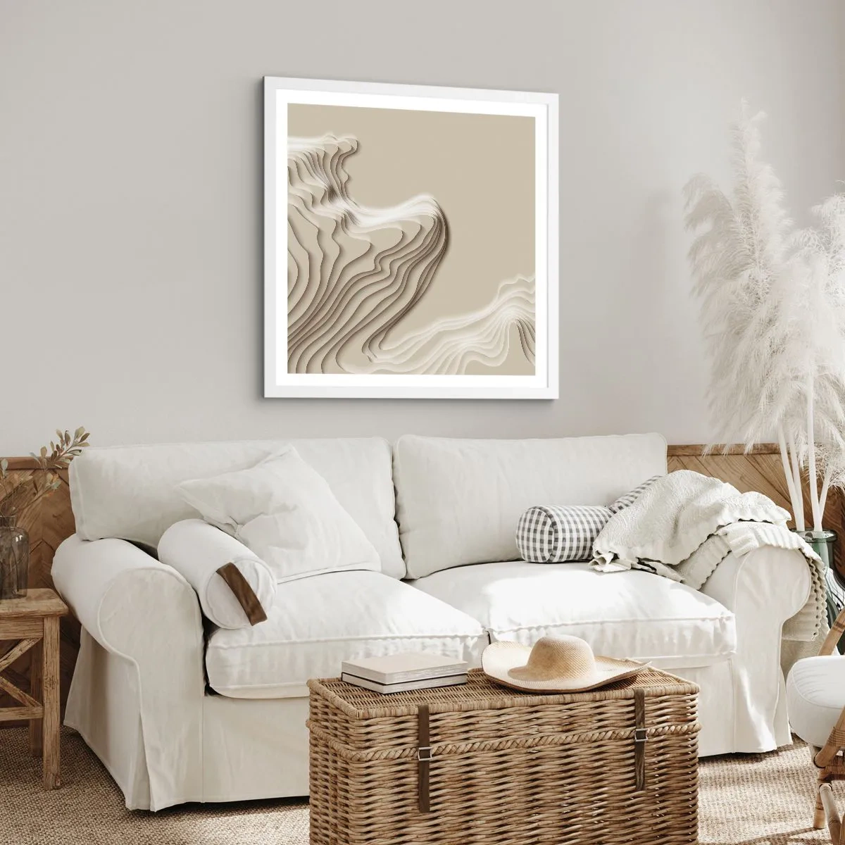 Plagát v bielom ráme - Topografia umenia - 40x40 cm