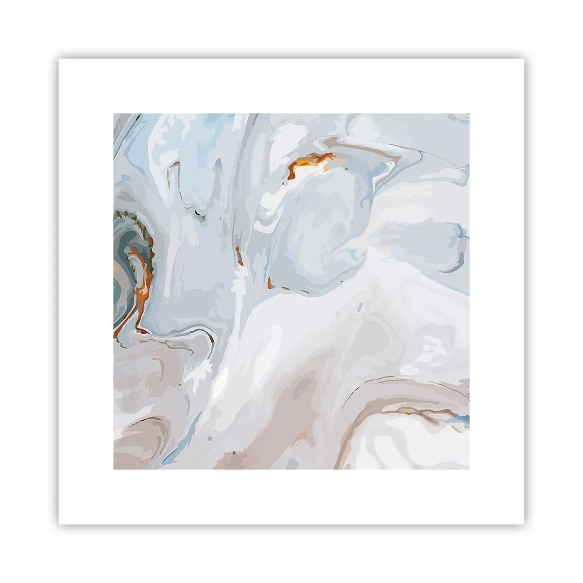 Plagát - Povznesená biela - 30x30 cm