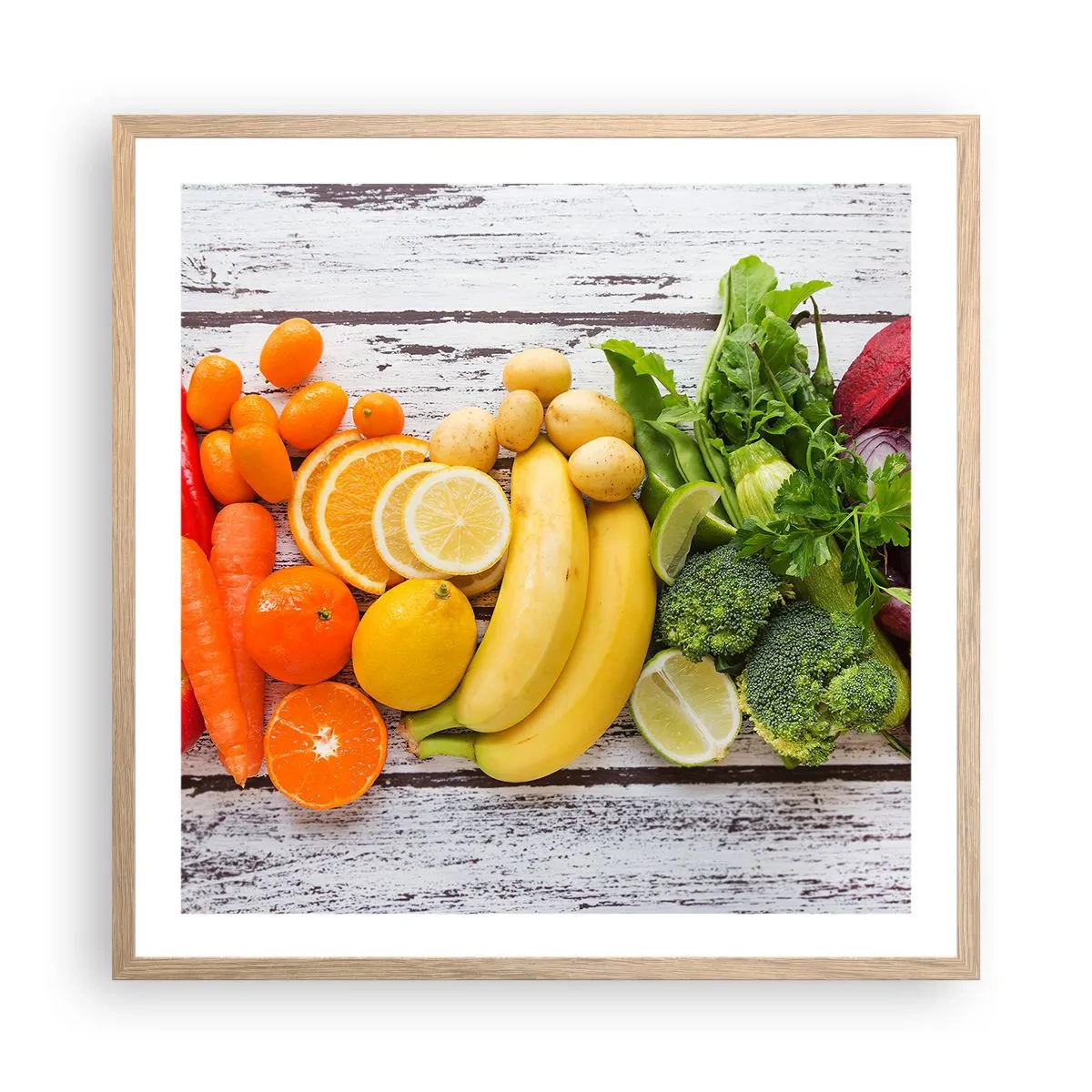 Plagát v ráme zo svetlého duba - To nestačí? - 60x60 cm