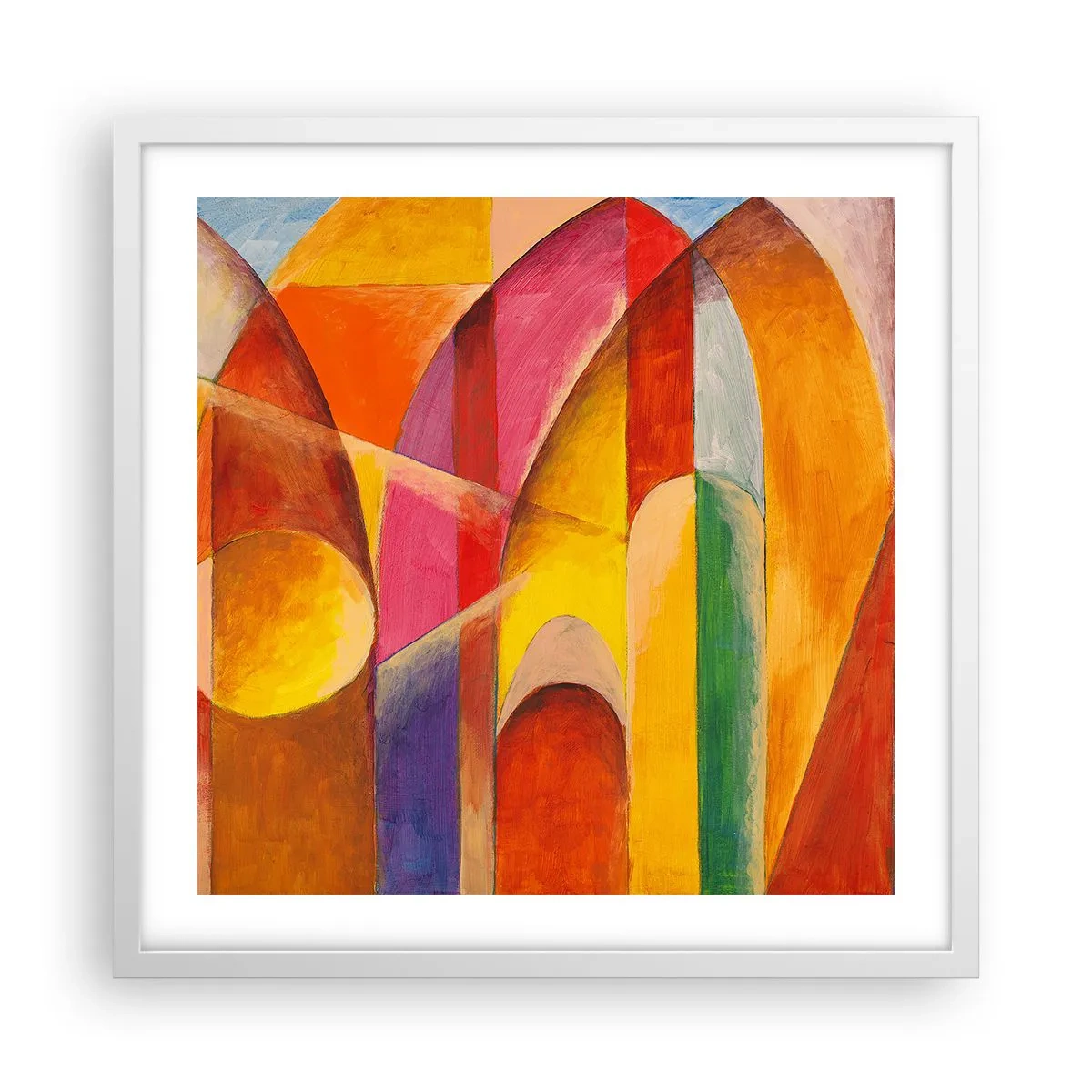 Plagát v bielom ráme - Katedrála slnka - 50x50 cm