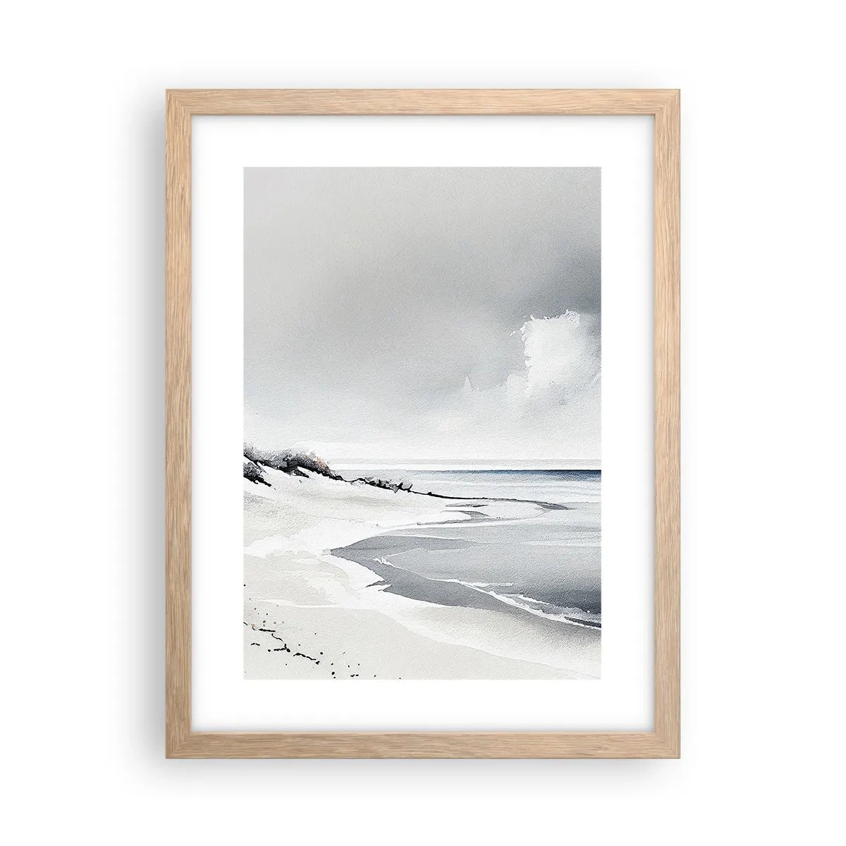 Plagát v ráme zo svetlého duba - Vždy spolu - 30x40 cm