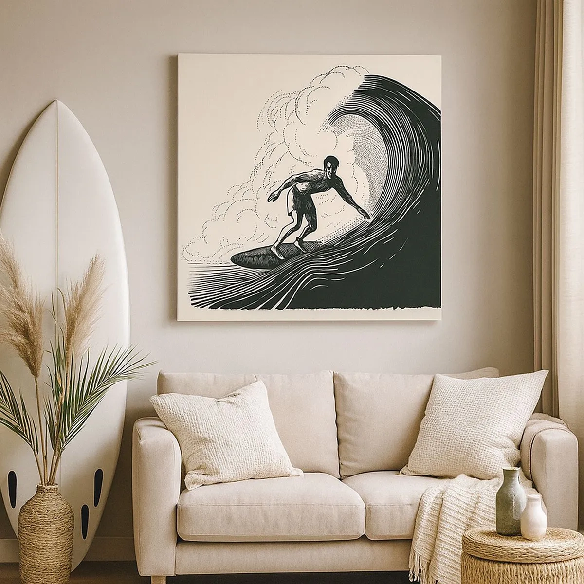 Obraz na plátne - Kráľ vĺn - 30x30 cm