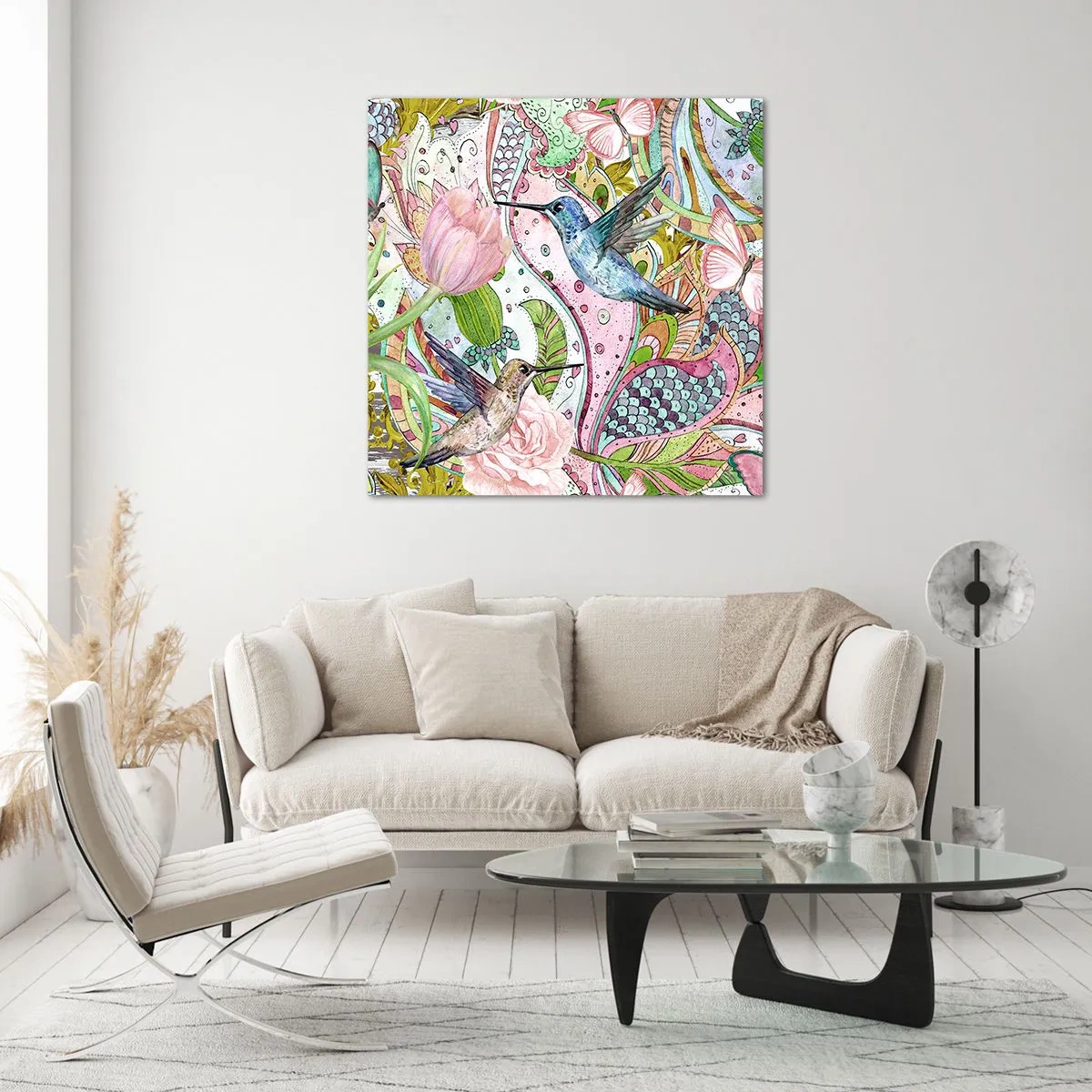 Obraz na skle - Zamotané do lián - 50x50 cm