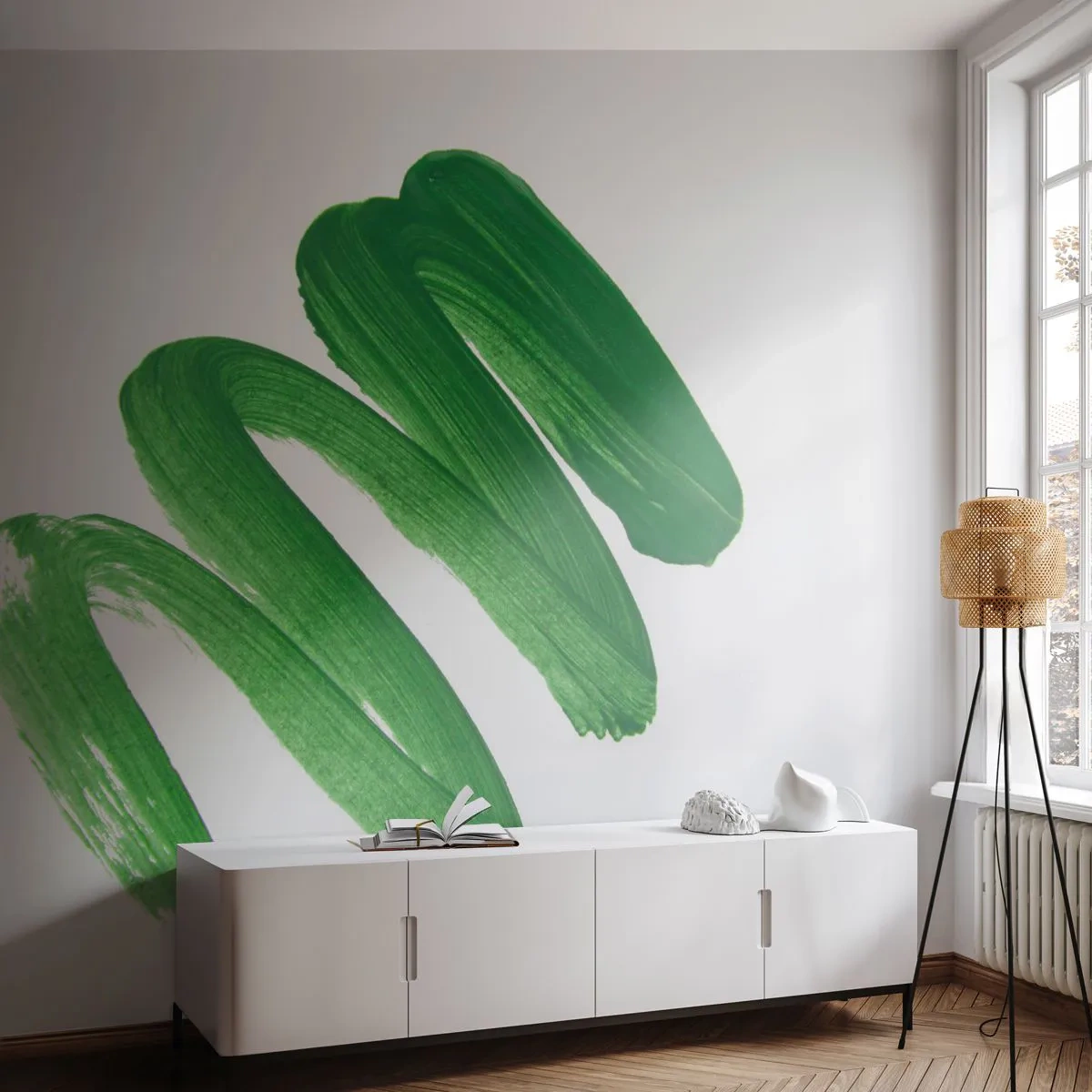 Fototapeta Premium Canvas - Zelený žart - Maľovať, Minimalizmus, Abstrakcia - 200x140 cm