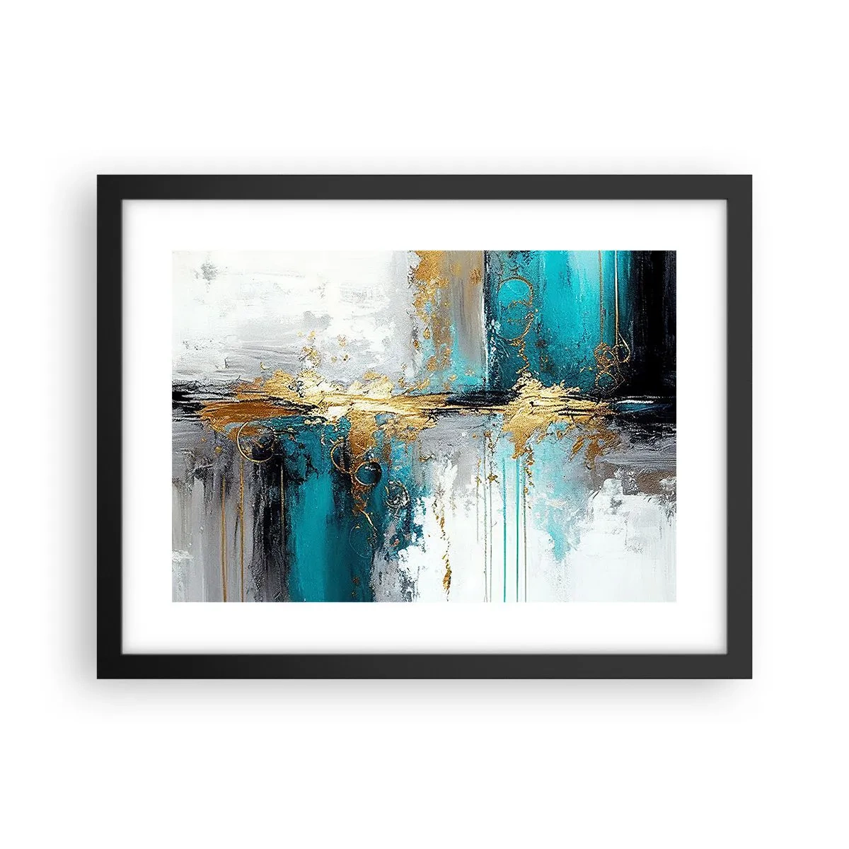 Plagát v čiernom ráme - Všetko plynie - 40x30 cm