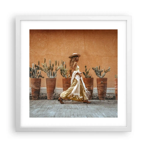 Plagát v bielom ráme - V hippie štýle - 40x40 cm