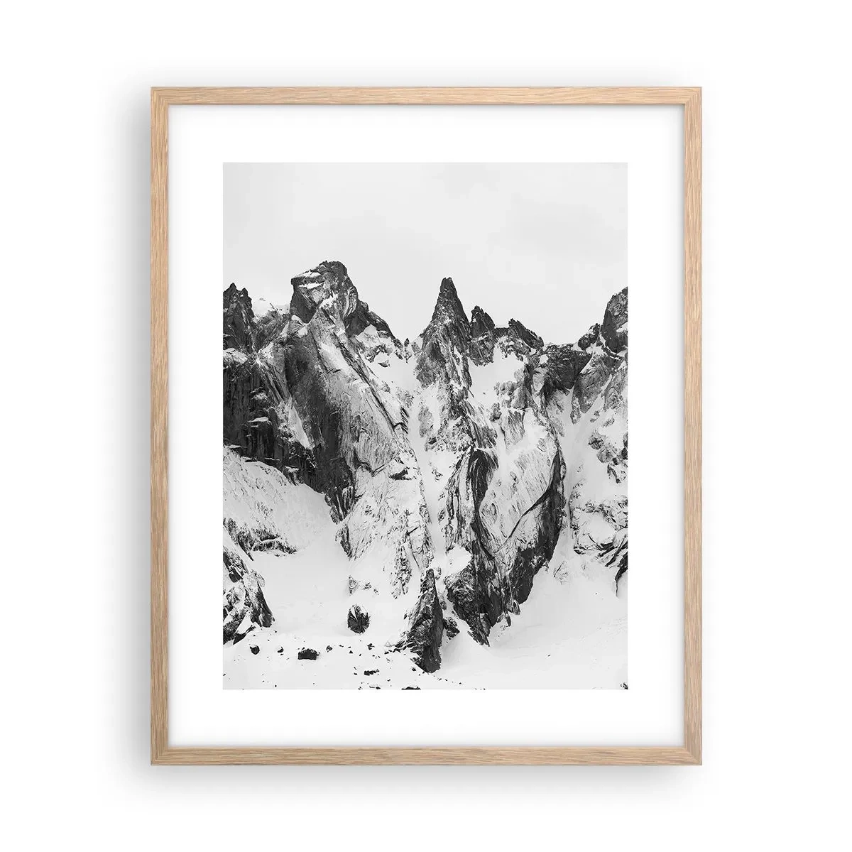 Plagát v ráme zo svetlého duba - Hrozivý žulový hrebeň - 40x50 cm
