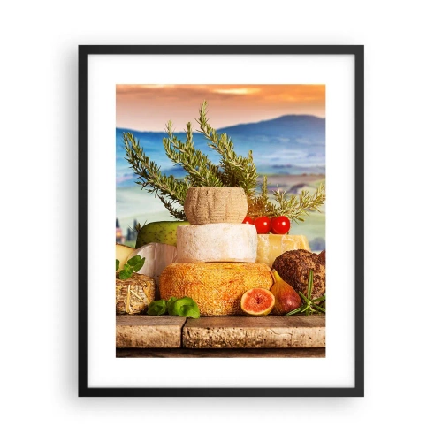 Plagát v čiernom ráme - Talianska radosť zo života - 40x50 cm