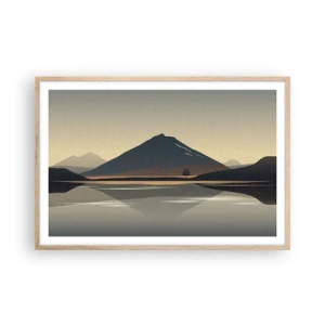 Plagát v ráme zo svetlého duba - Zrkadlový odraz - 91x61 cm