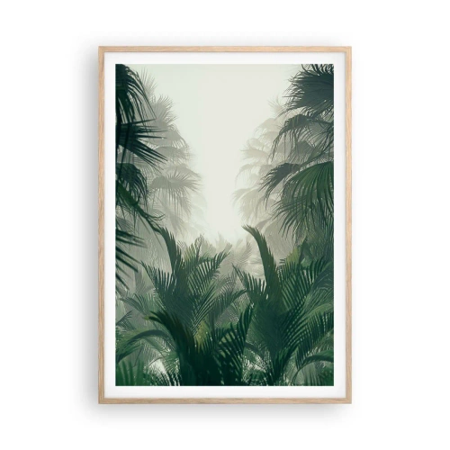 Plagát v ráme zo svetlého duba - Tropická záhada - 70x100 cm