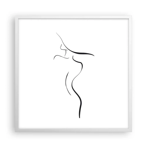 Plagát v bielom ráme - Nepolapiteľná ako vlna - 60x60 cm