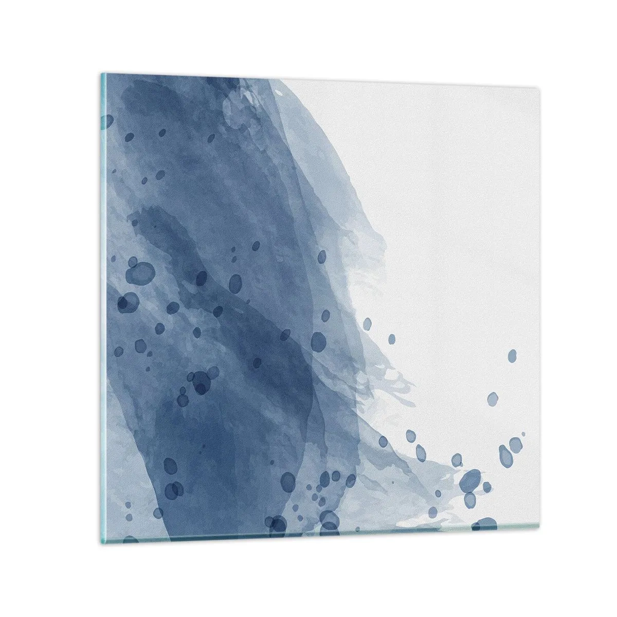 Obraz na skle - Modrý tyl - 60x60 cm