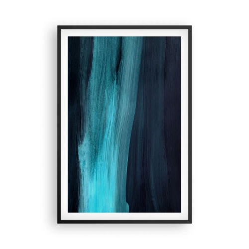 Plagát v čiernom ráme - Plávaj s prúdom - 61x91 cm