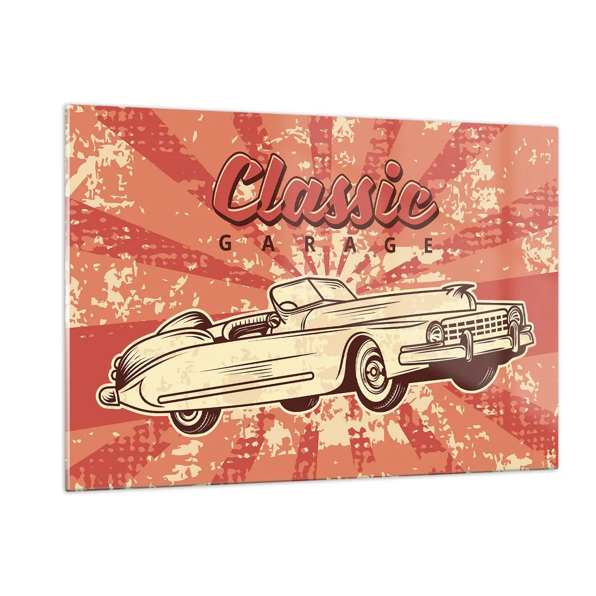 Obraz na skle - V rádiu je Elvis - 120x80 cm