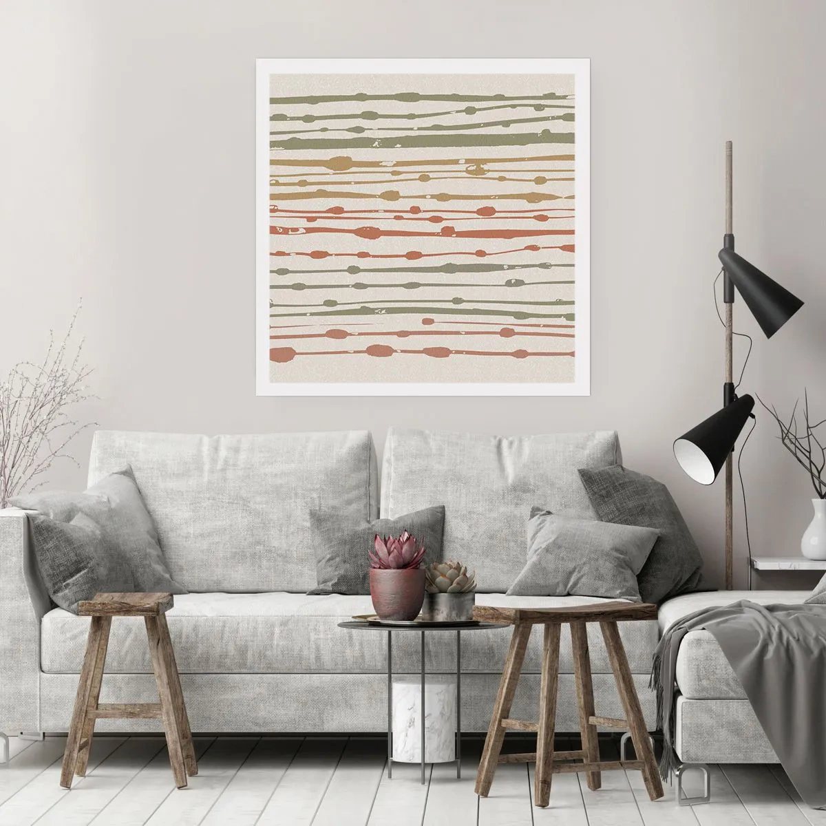 Plagát - Hudobný záznam farieb - 60x60 cm