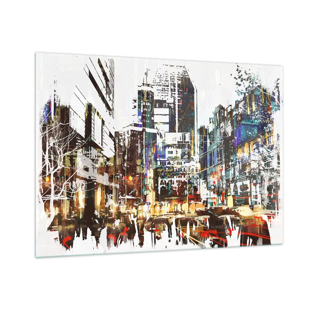 Obraz na skle - Trblietavé mesto - 100x70 cm