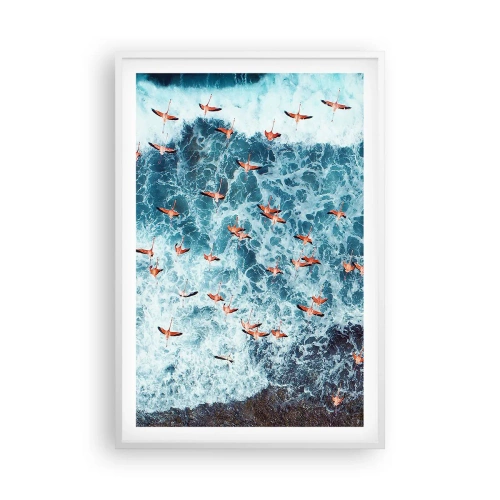 Plagát v bielom ráme - Prímorský sprievod - 61x91 cm