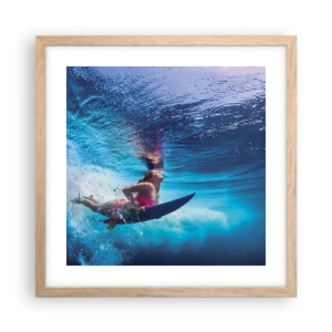 Plagát v ráme zo svetlého duba - Hĺbka radosti - 40x40 cm